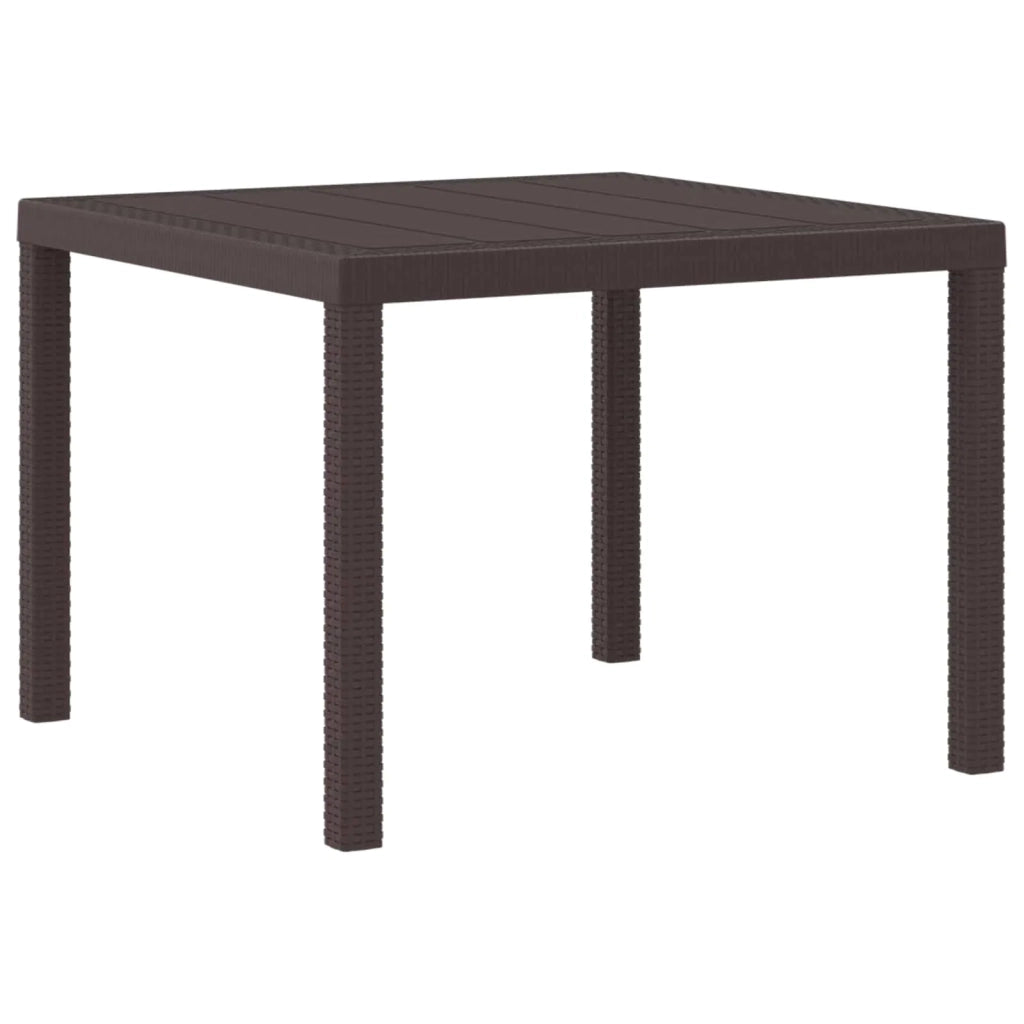 Tavolo da Giardino Marrone 100 x 100 x 73 cm polyrattan 871681