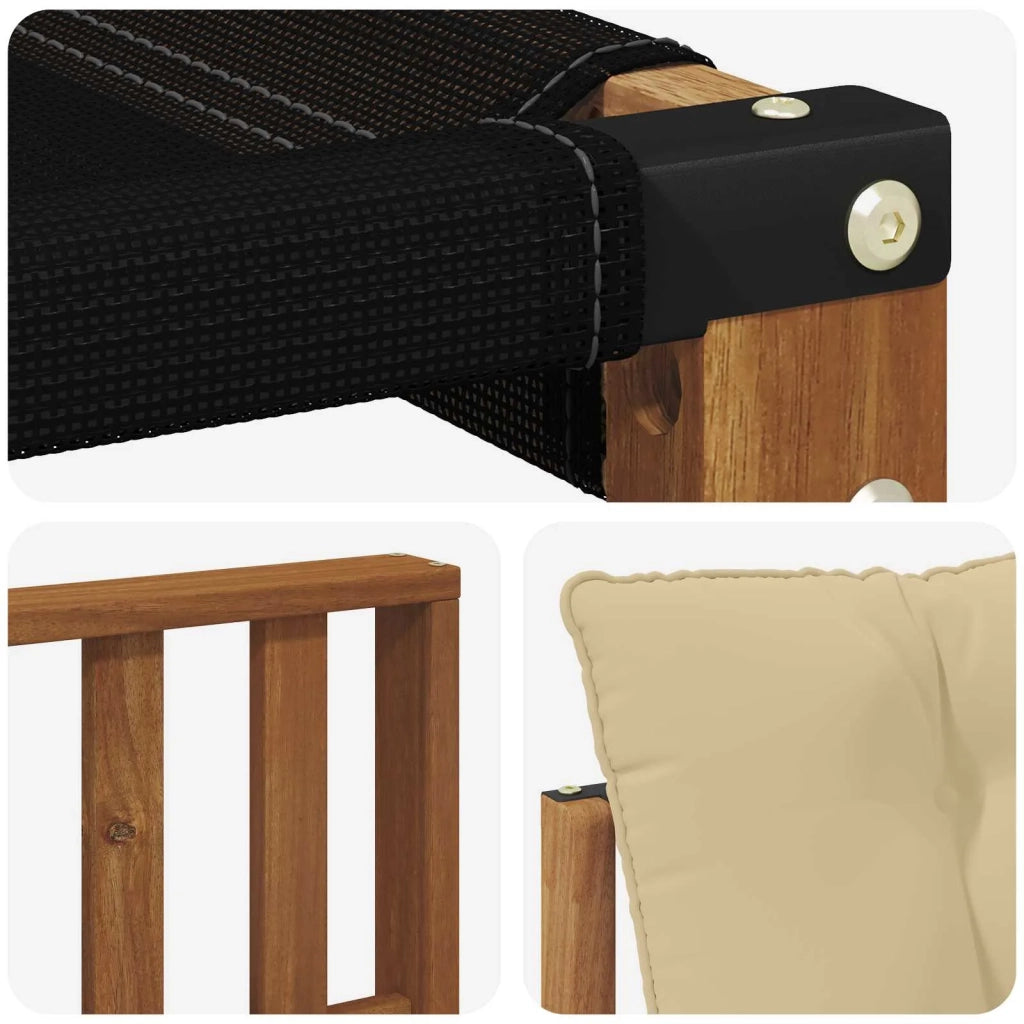 Set di divani da esterno con cuscino 5 pcs Naturale e Beige 3368664