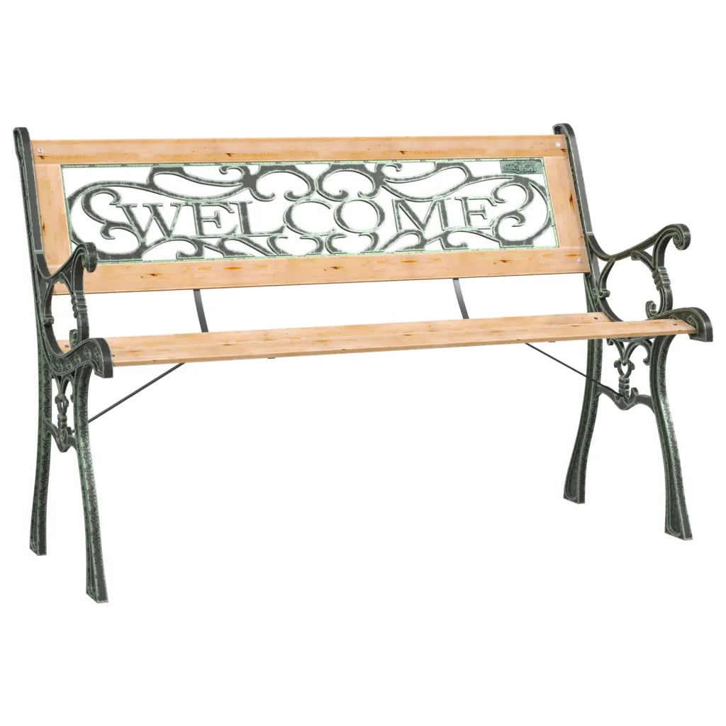 Panchina da Giardino 122 cm in Legno Massello di Abete 317118