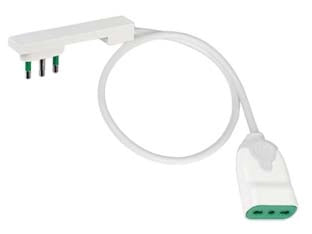 PROLUNGA ELETTRICA LINEARE CLOCK BIANCA- - mt.1- 3 x mmq.0,75 92002 - 1 pezzi FANTON