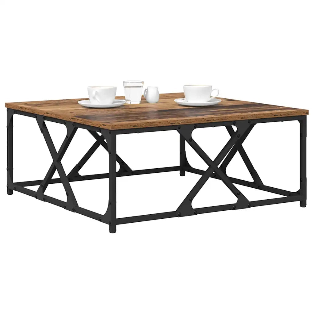 Tavolino da Salotto-Tavolino da soggiorno-Tavolo Legno vecchio 70 x 70 x 30 cm