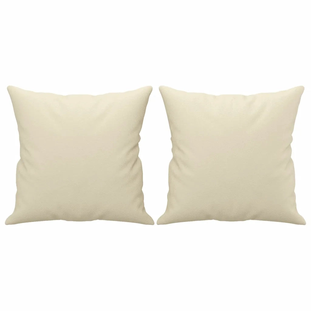 Divano a 2 Posti con Cuscini Crema 120 cm in Similpelle 3200926