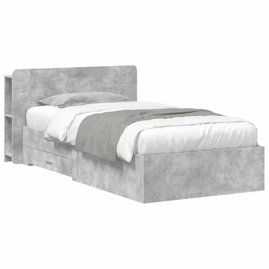 Telaio del letto con storage Grigio Cemento 80 x 200 cm 3433703