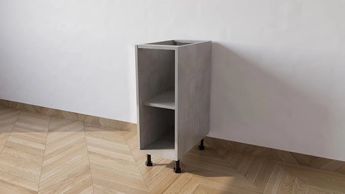 Mobile Base Da 30. Compreso Di Anta H 72 Cm L 30 Cm P 55,5 Cm Compresa Di Piedini 10 Cm colore Cemento