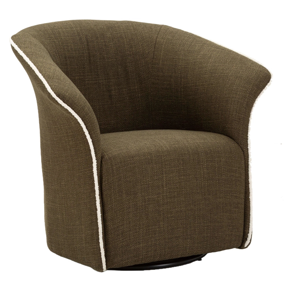 Poltroncina Toamas, Poltrona Base Girevole, 84x66x80h cm Verde