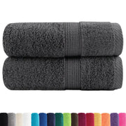 Asciugamani Premium SOLUND 2 pz | Teli per bagno Antracite 30x30 cm 600 g/m2