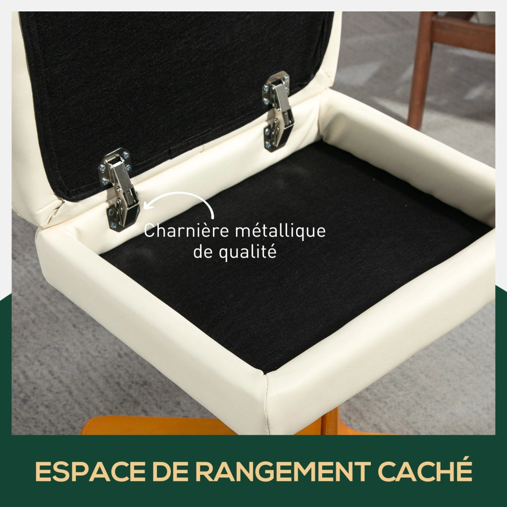 Poltrona relax girevole 360¡ã con poggiapiedi reclinabile ¨C Xylo ¨C tessuto crema 80x86x99