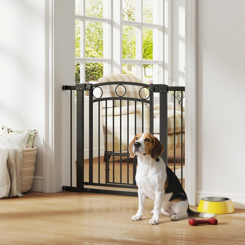 Cancello per animali domestici ¨C Minimal ¨C Nero, regolabile 76-104 cm
