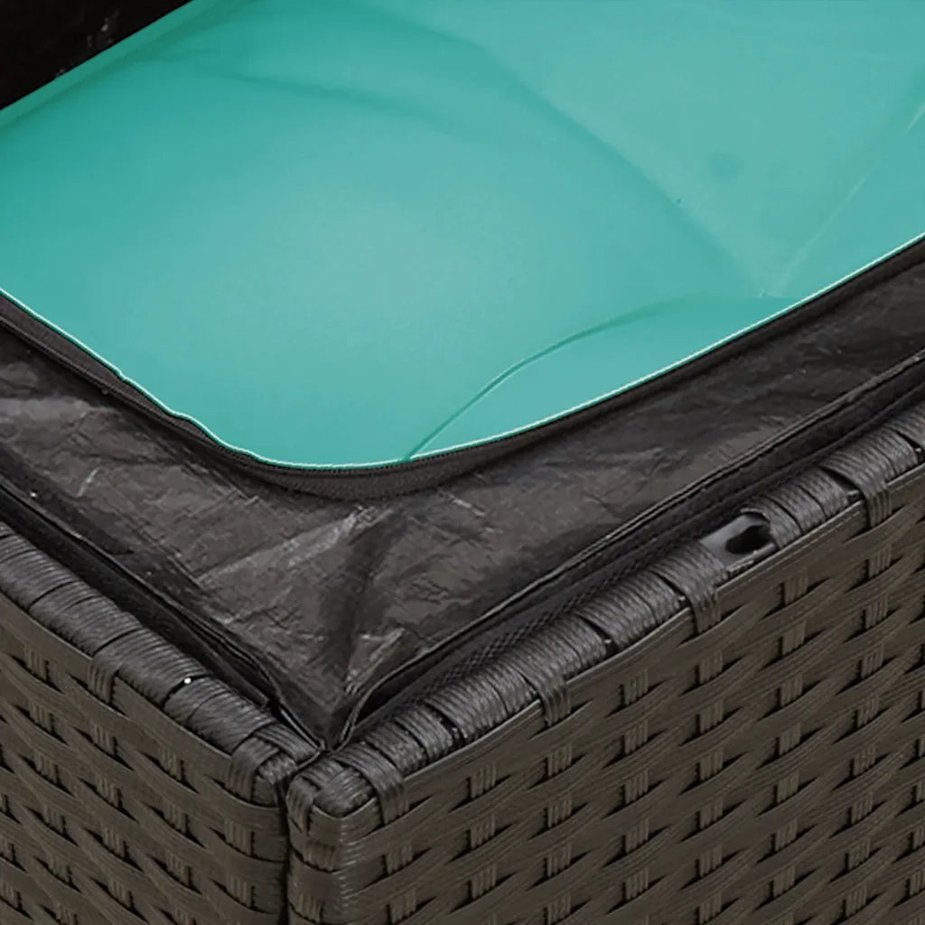 Set Divani da Giardino 6 pz con Cuscini Nero in Polyrattan 3255812