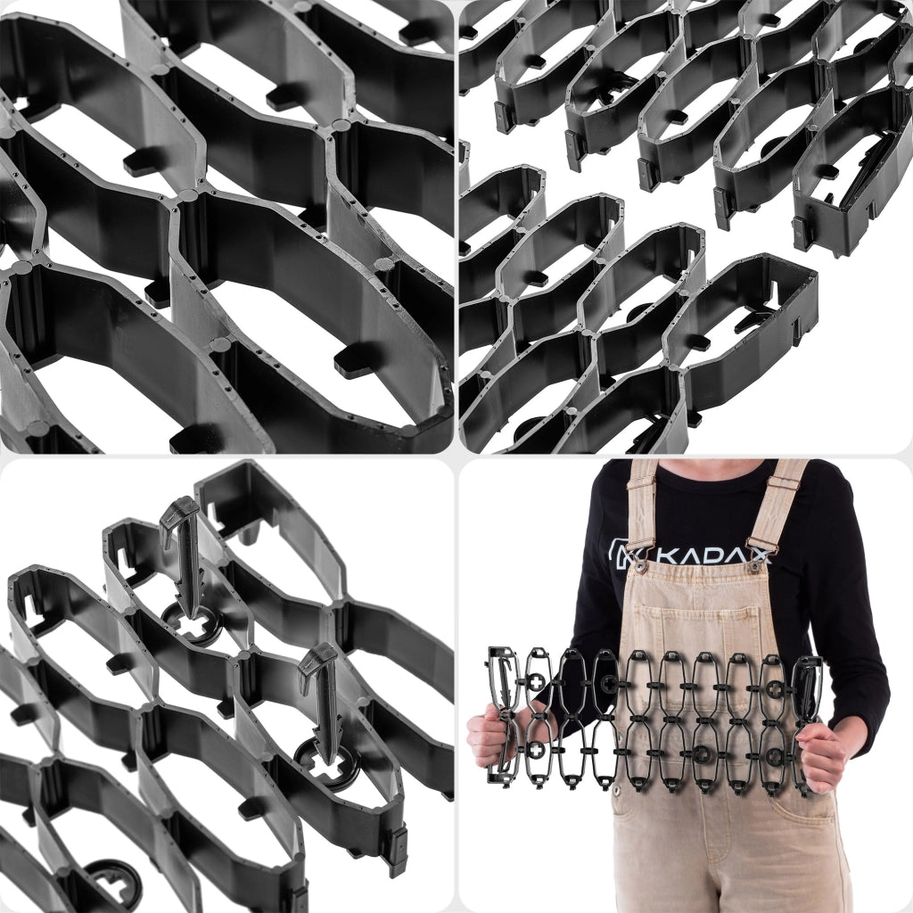 Griglia di protezione per prato KADAX per robot tagliaerba, ideale per superfici curve, 47 cm, set da 4 pezzi