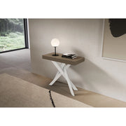 Consolle allungabile 90x40/300 cm Saki Premium telaio Bianche - Tortora