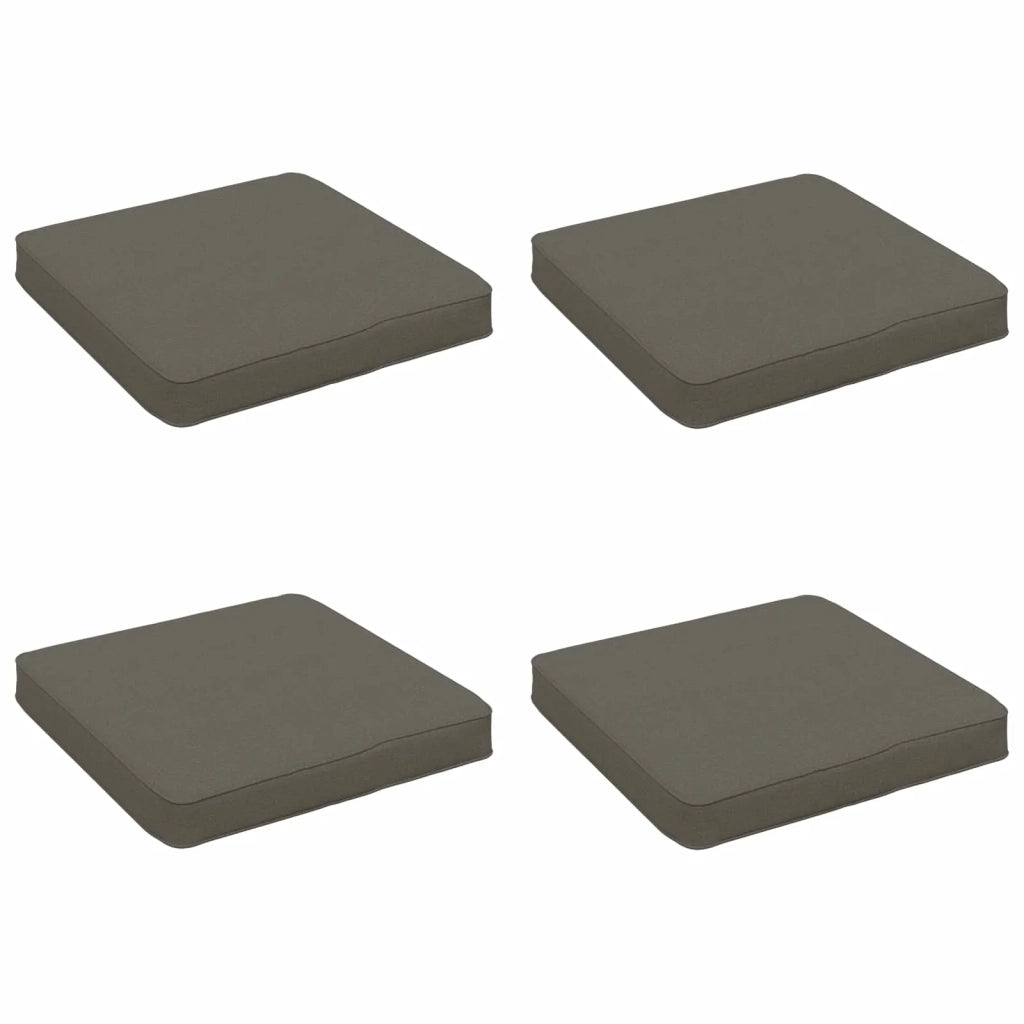 Cuscini per Sedia in 4 Pezzi VUGHT 4 pcs 100% Poliestere Grigio 946277
