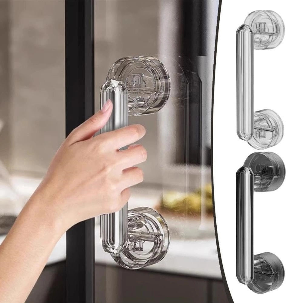 Trade Shop - Maniglia Per Porta Finestre A Ventosa Diamantata Resistente Impermeabile Rimovibile -