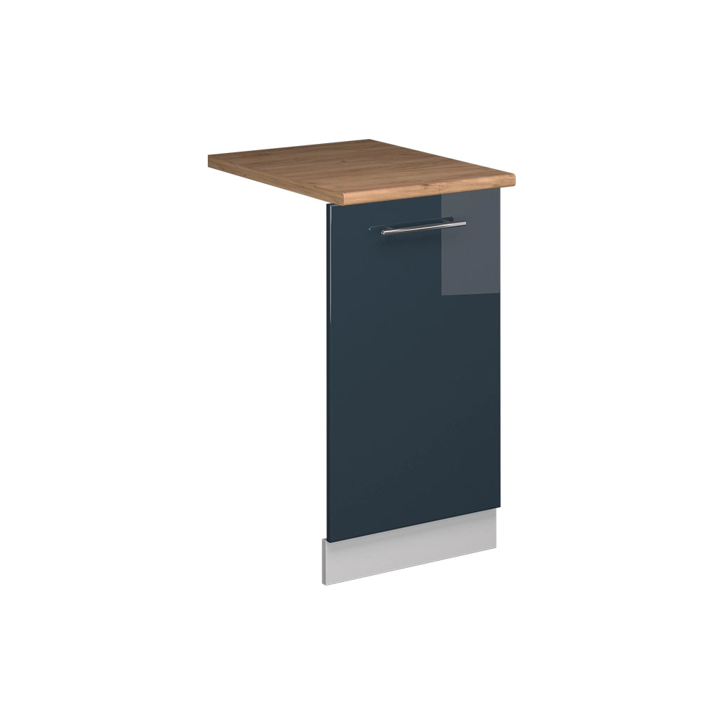 Pannello frontale della lavastoviglie Fame-Line Blu scuro lucido/Bianco 45 cm, PL Rovere Vicco