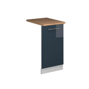 Pannello frontale della lavastoviglie Fame-Line Blu scuro lucido/Bianco 45 cm, PL Rovere Vicco