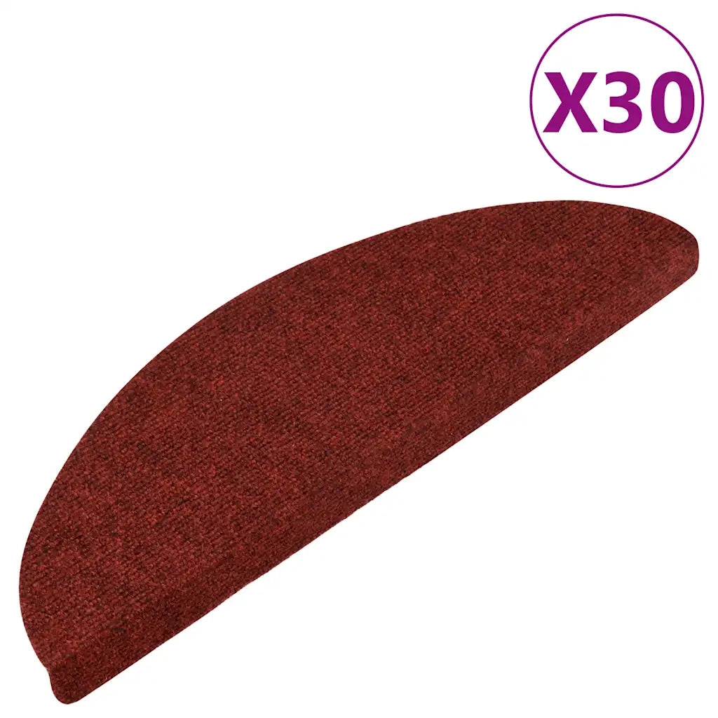 Tappetini Autoadesivi per Scale 30 pz | Gradini per Scale Rossi 56x17x3 cm