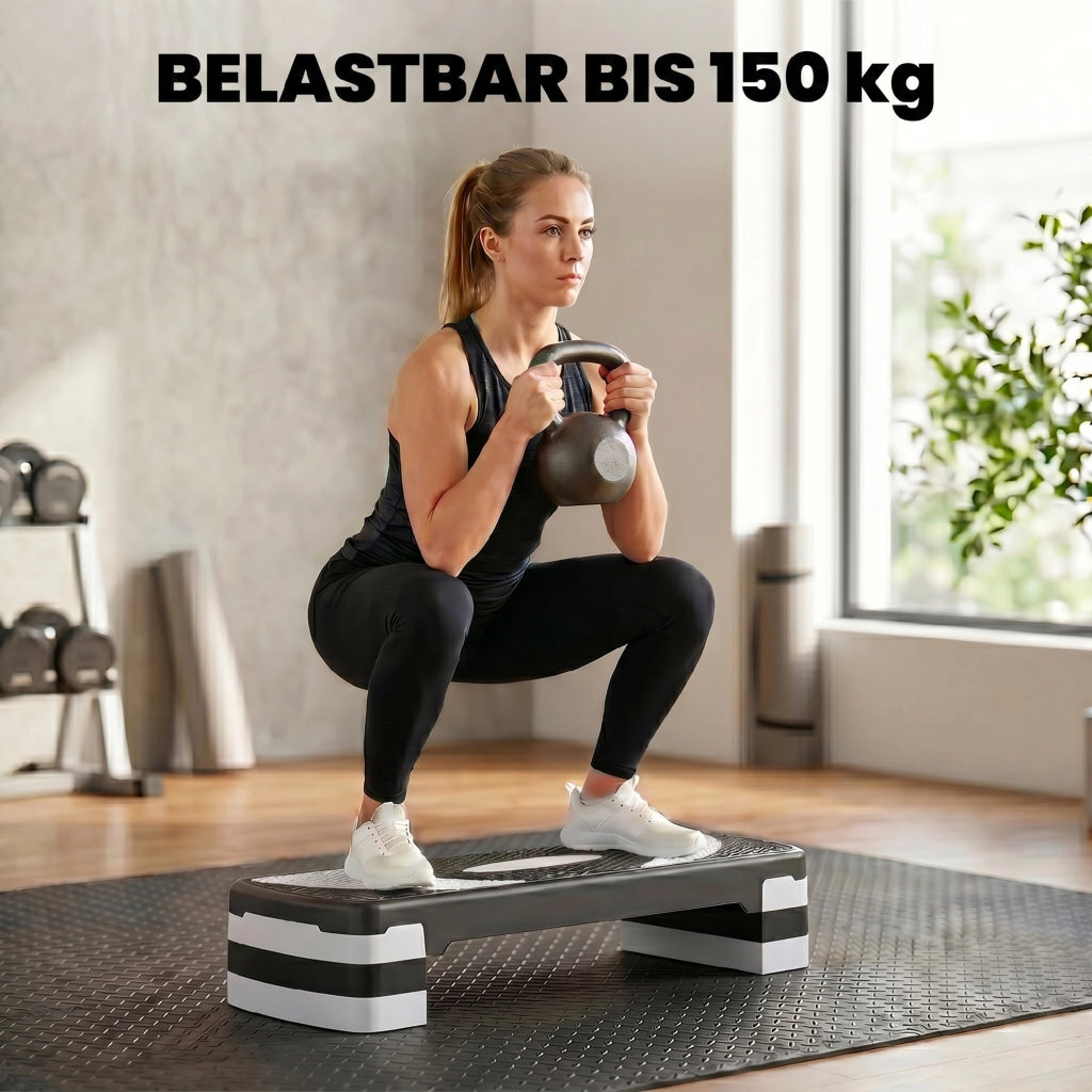 Stepper Aerobico ¨C Xylo ¨C 3 Livelli Regolabili 80x31x20 cm Nero Grigio