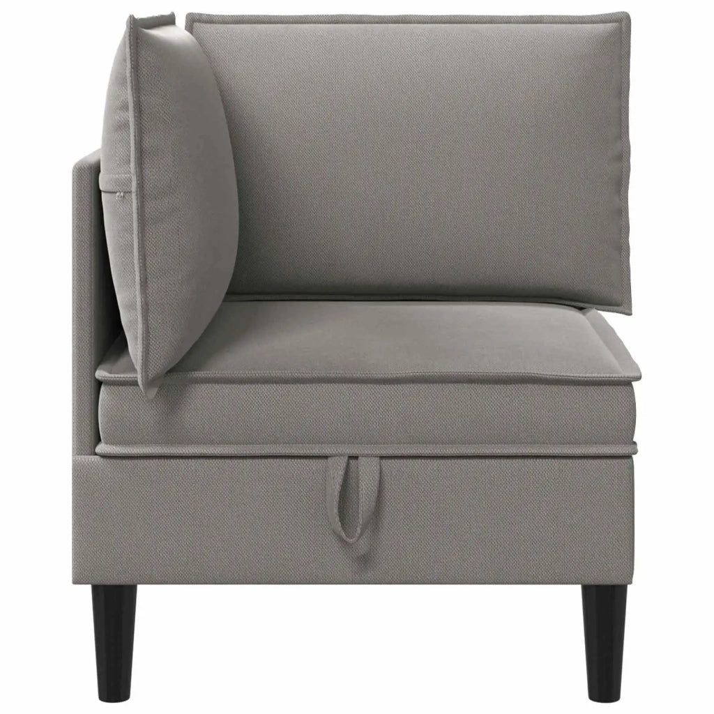 Divano Angolare con Storage Grigio scuro Velluto 42027092