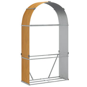 Portaceppi Effetto Legno 120x45x210 cm in Acciaio Zincato CFW2006399