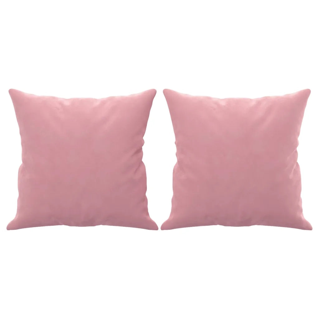 Divano a 2 Posti con Cuscini-Sofa 2 Posti con Cuscini Rosa 140 cm in Velluto 259718