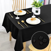 Tavolo in Tela Zwart, Resistent al Macchia, Lavabile, Impermeabile, Tavolo da Cucina per Halloween, 130x160cm