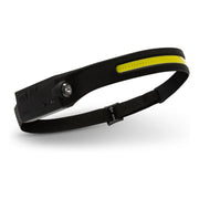 Lampada Frontale LED Ricaricabile con Sensore Mano, Torcia Frontale COB + SMD, 250 Lumen, 4 Modalità di Luce, USB-C, Batteria Integrata, Portata 20m