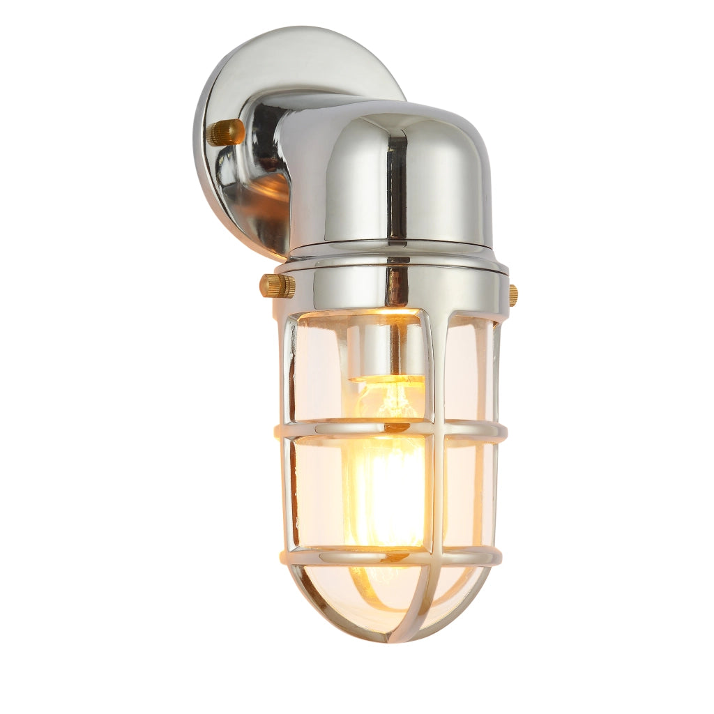 Applique loft cromata Polux LUND E27 IP44 1 luce 30cm