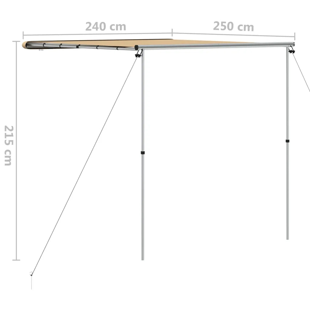 Tendalino per Camper e Roulotte 2,4x2,5x2,15 m Beige 148139