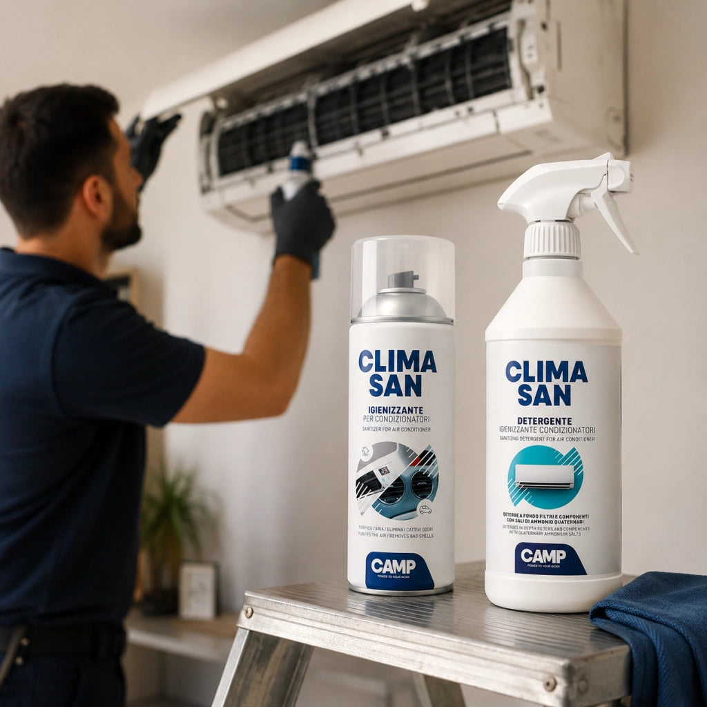 Camp kit climasan detergente spray 750 ml + igienizzante 400 ml