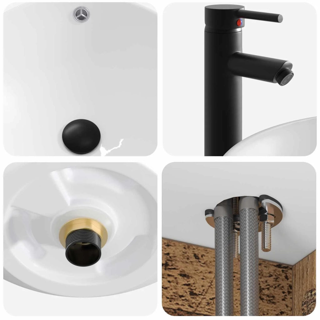 Set di Armadi da Bagno 4 pz Legno antico Legno ingegnerizzato 3406629