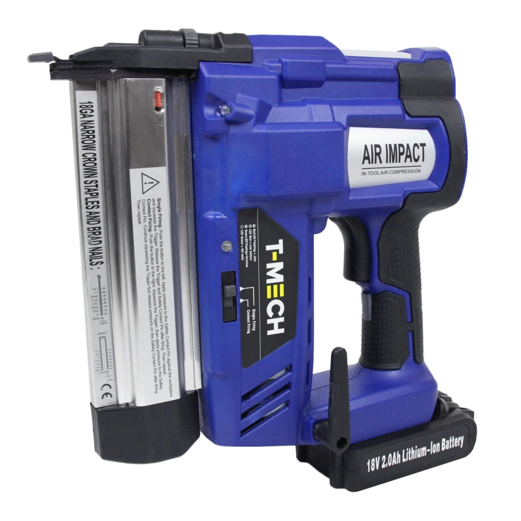 Pistola Sparachiodi Graffettatrice Pneumatica 2 in 1 18V Senza Fili con Batteria