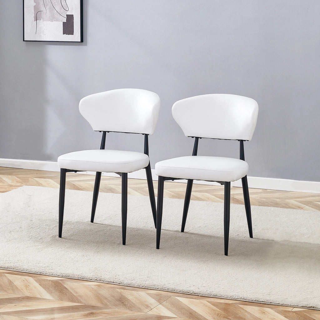 Sedia da pranzo ergonomica minimalista bianca con schienale curvo, dal design confortevole, che apre la strada a una nuova postura di seduta all'inseg