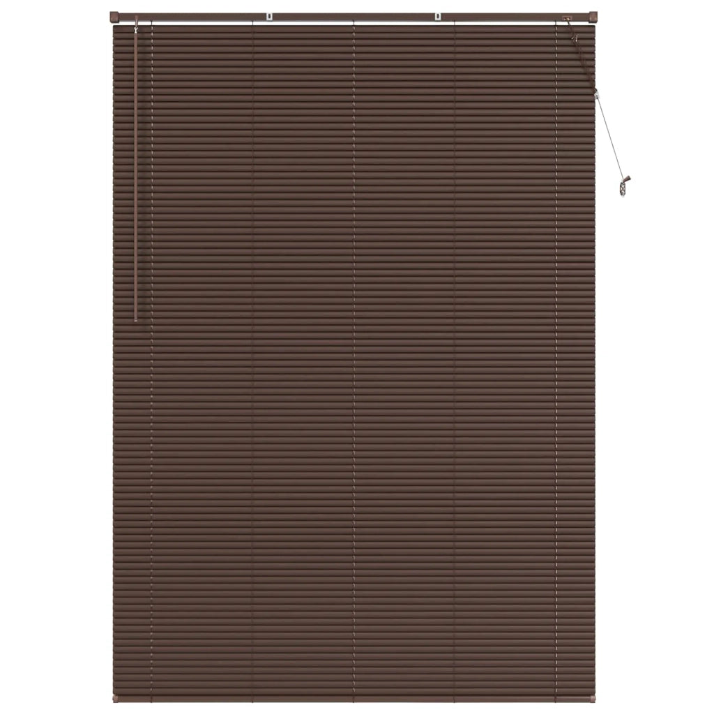 Tenda Veneziana Marrone Scuro con Motivo 213 x 160 cm PVC 42003809