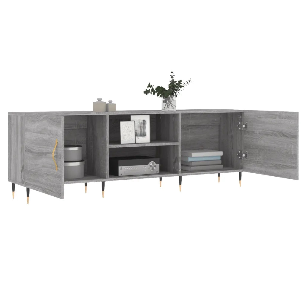 Mobile Porta TV Grigio Sonoma 150x30x50 cm in Legno Multistrato 829082