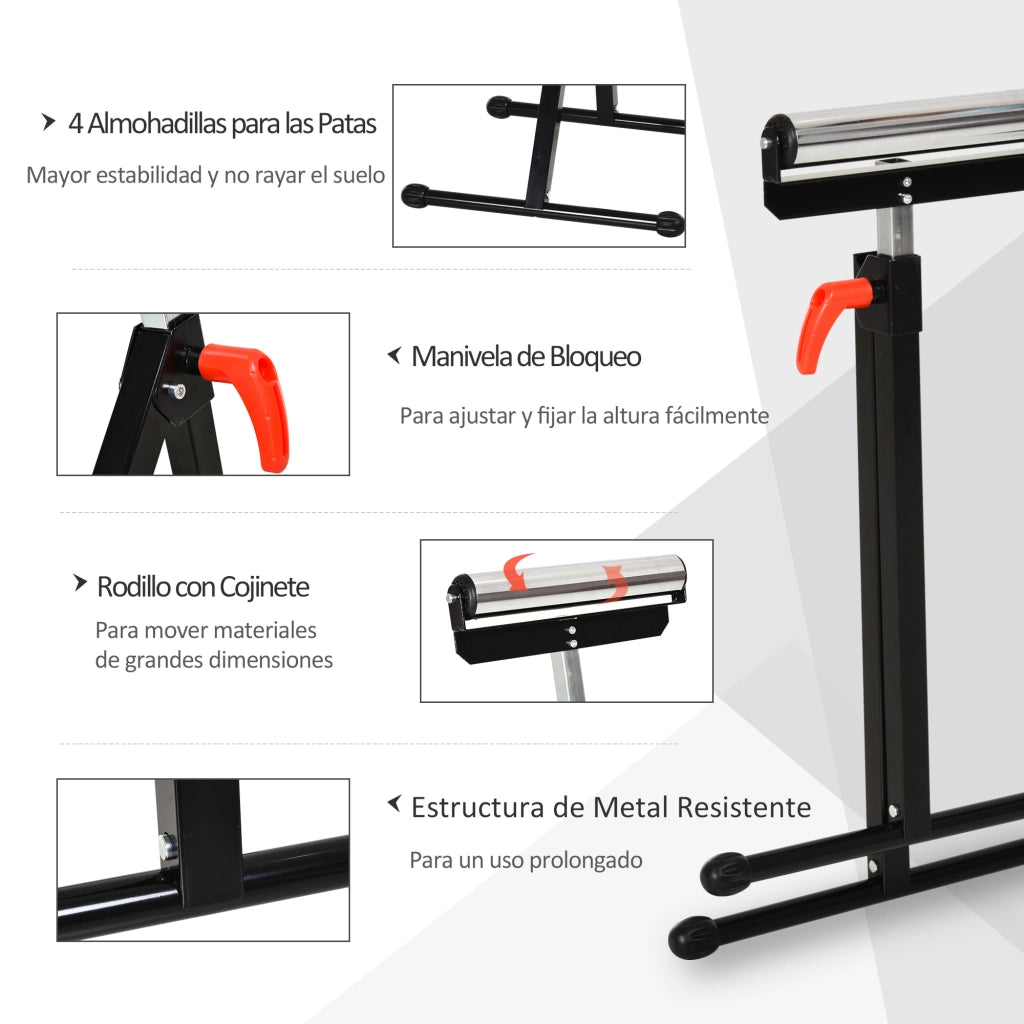 Cavalletto Pieghevole e Regolabile ¨C Minimal ¨C Nero e Argento 68-110 cm