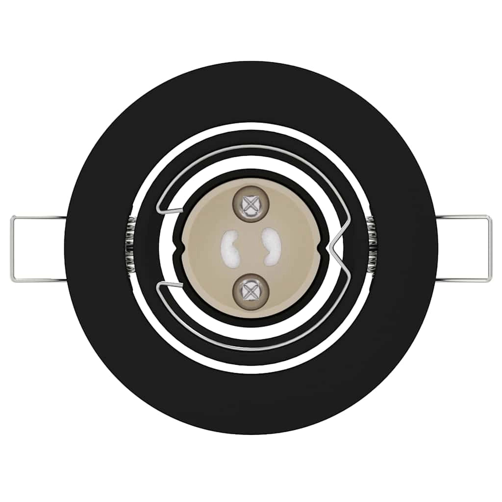 Set di 12 faretti da incasso orientabili dal design contemporaneo 9 x 9 x 2,5 cm metallo nero 02_0058269