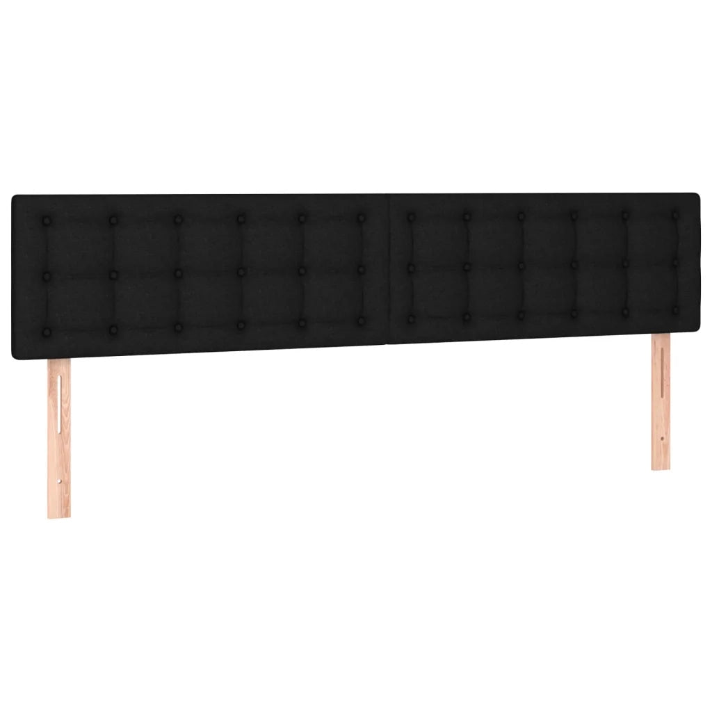 Testiera | Testata Nera 200x5x78/88 cm in Tessuto