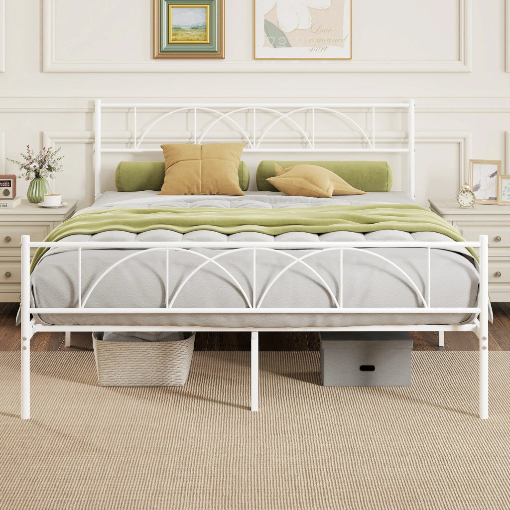 Letto Contenitore Matrimoniale con Testiera ¨C Zephmum ¨C 160x200 cm in Acciaio