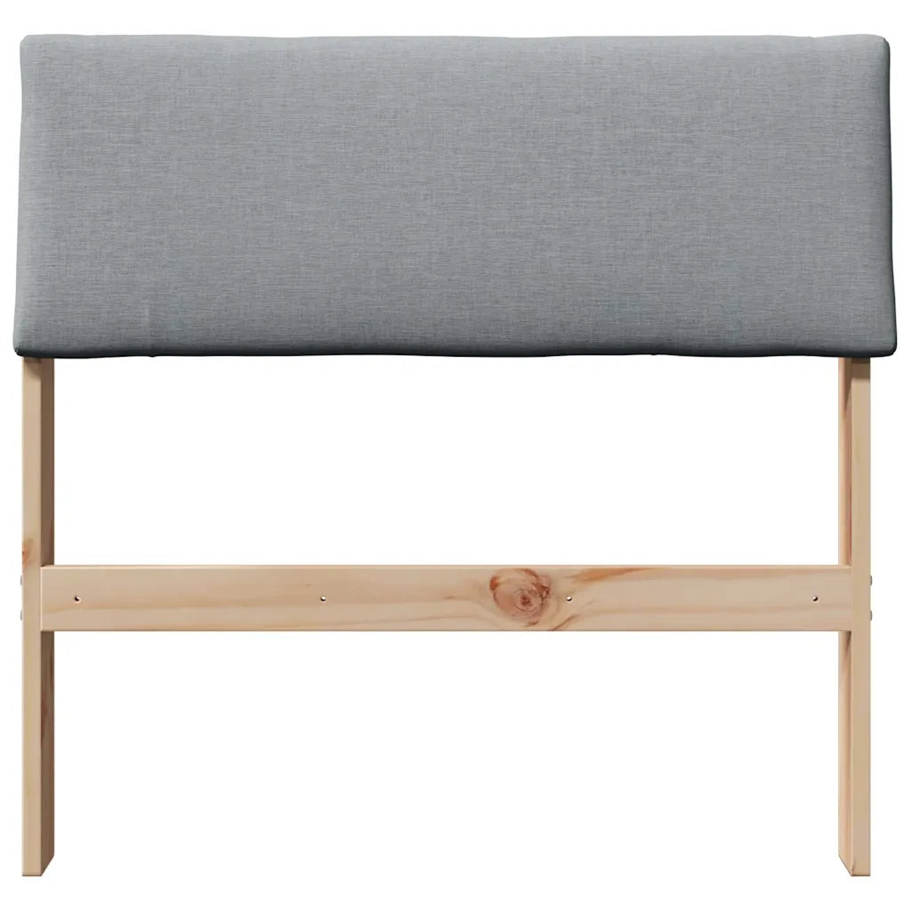 Testiera | Testata imbottita Grigio chiaro 80 cm Pino massello