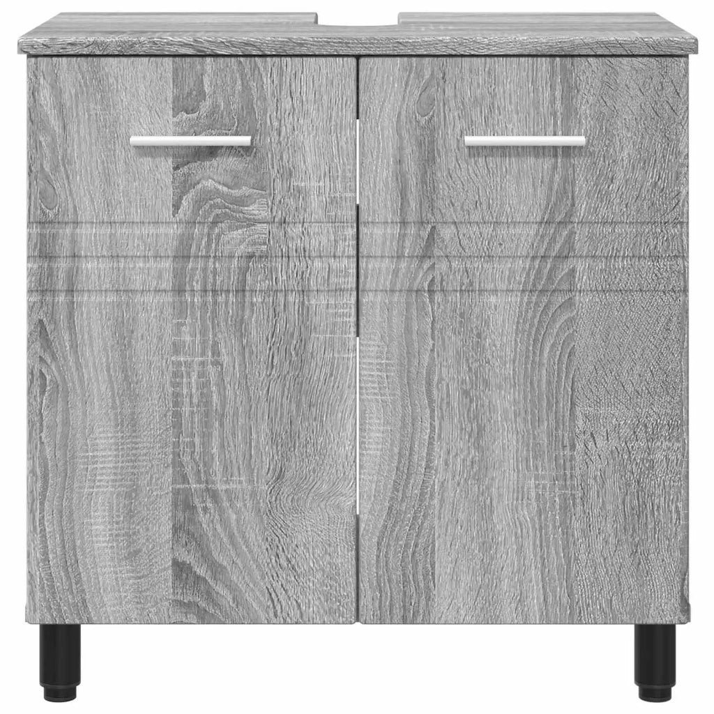 Mobiletto da bagno Sonoma grigio 60 x 35 x 60 cm 889411