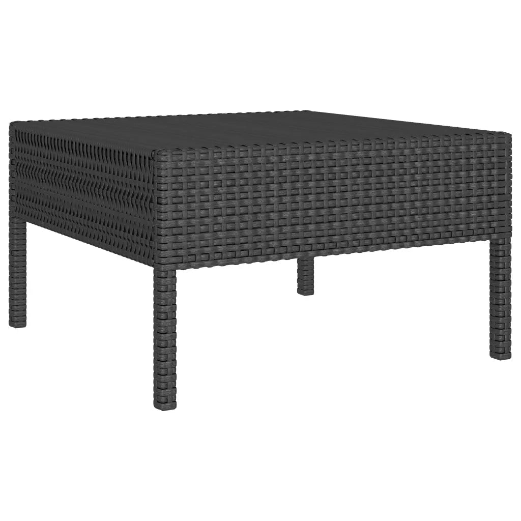 Set Divani da Giardino 6 pz con Cuscini in Polyrattan Nero 3056983