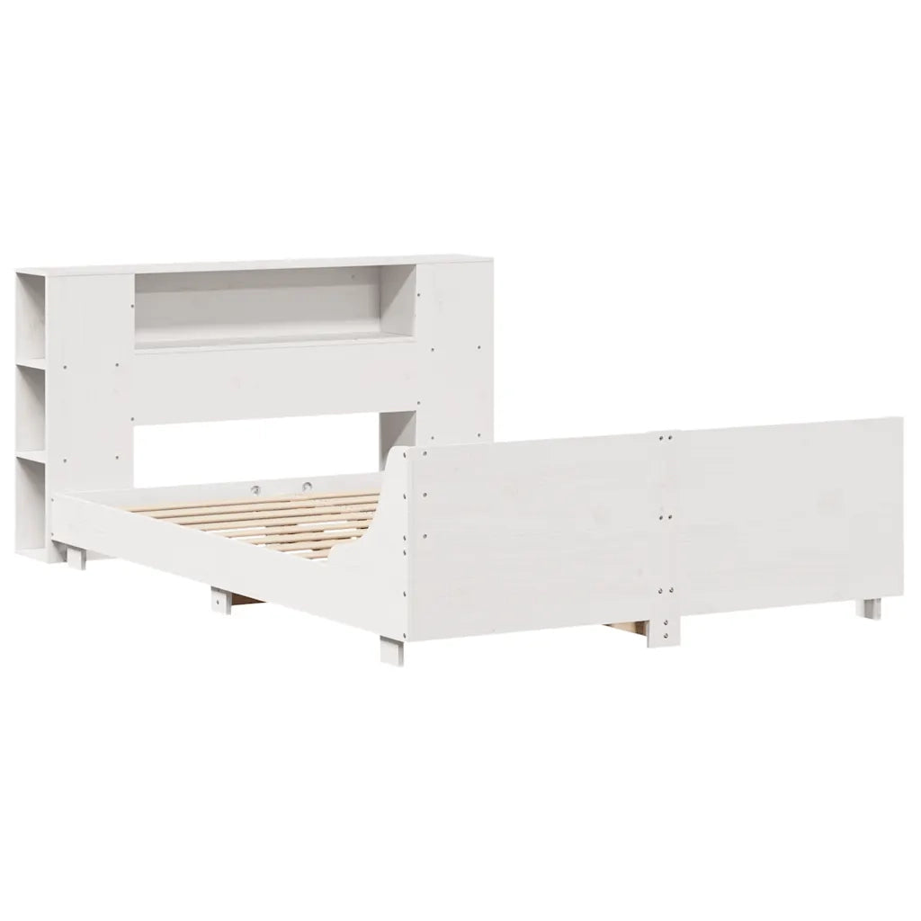 Giroletto senza Materasso Bianco 160x200 cm Legno Massello Pino 3323645