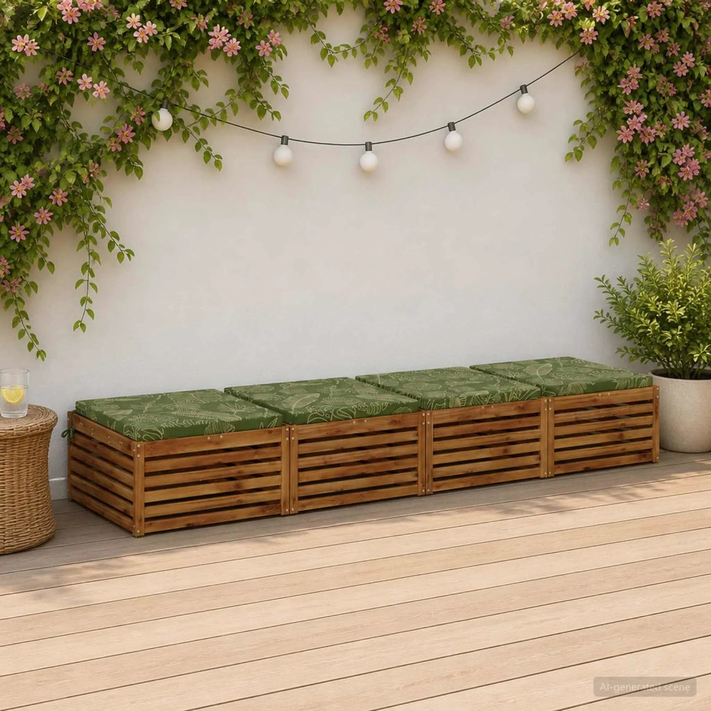 Cuscini per Sedia in 4 Pezzi SOEST 4 pz 100% Poliestere 944862
