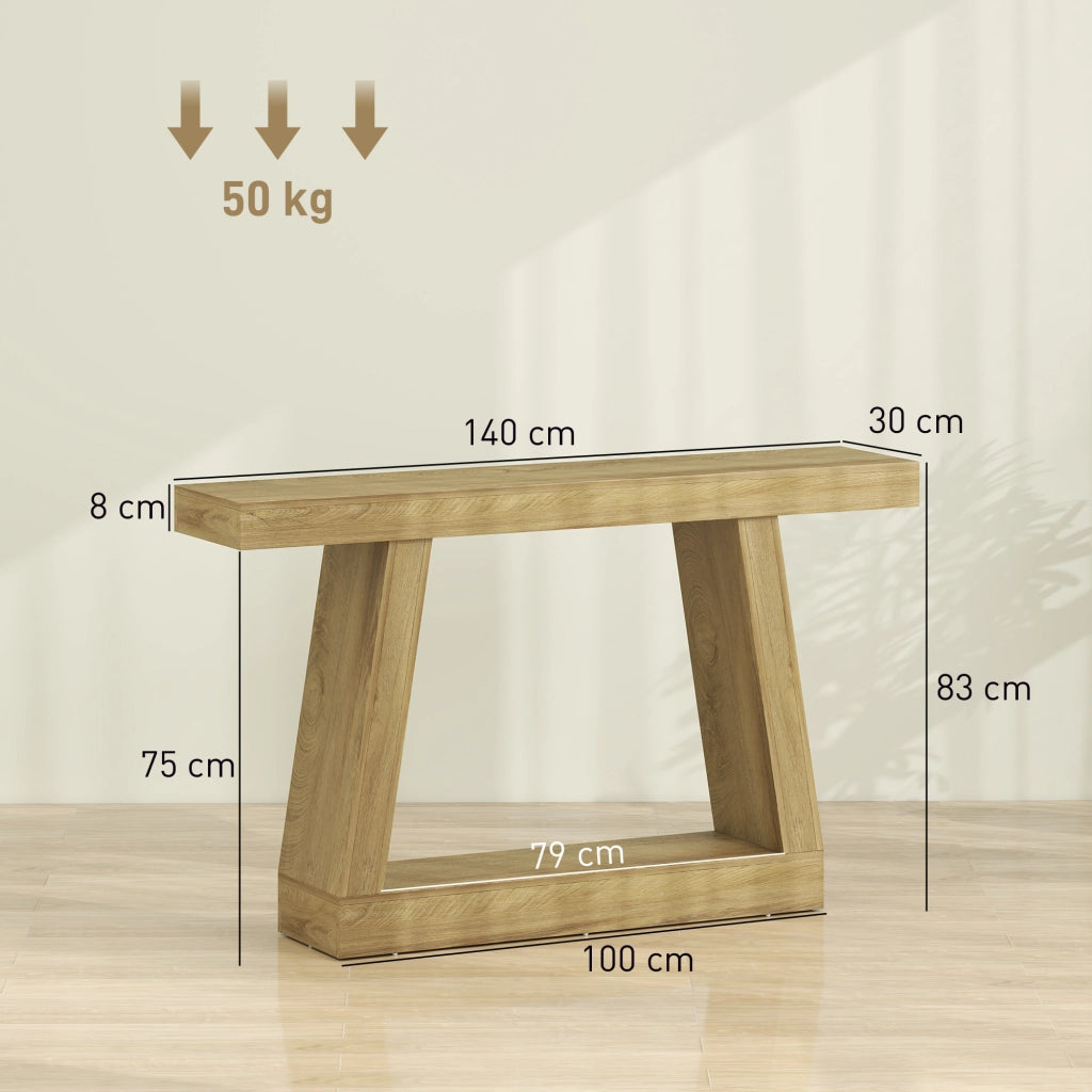 Tavolo consolle allungabile 140 cm ¨C Xylo ¨C rovere con contenitore retro divano