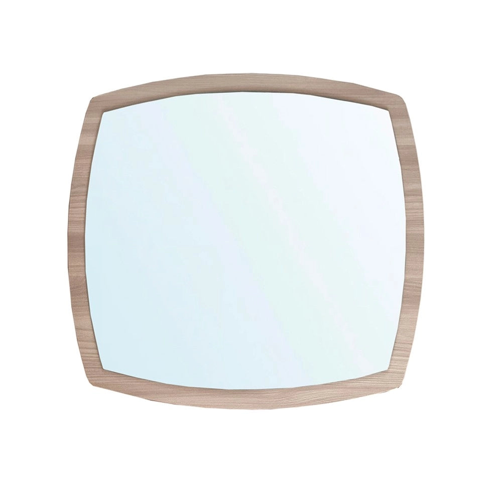 Specchiera di Design Anders 70x80 cm con Cornice Olmo | Specchio da Parete Rettangolare Moderno