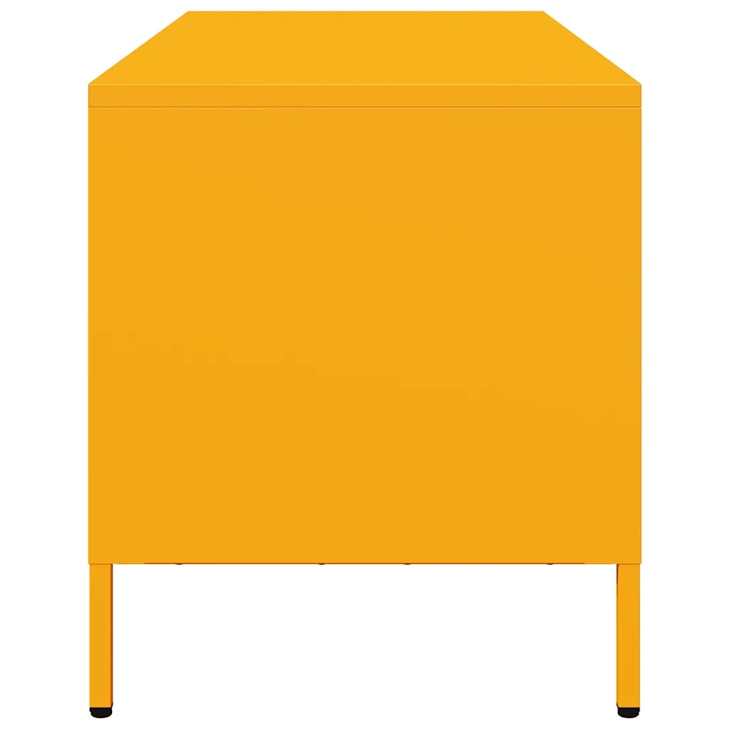 Mobile TV-Credenza TV-Console TV Giallo Senape 101,5x39x43,5 cm in Acciaio 538347