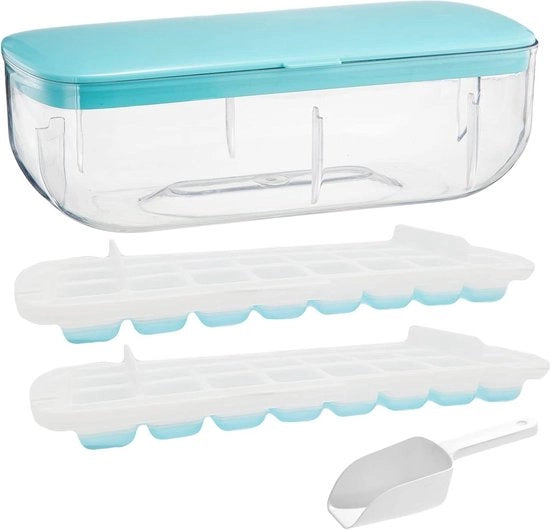 Forme di ghiaccio a forma di cubo in silicone per estrusione rapida - ideale per cocktail, acqua, whisky, tè freddo
