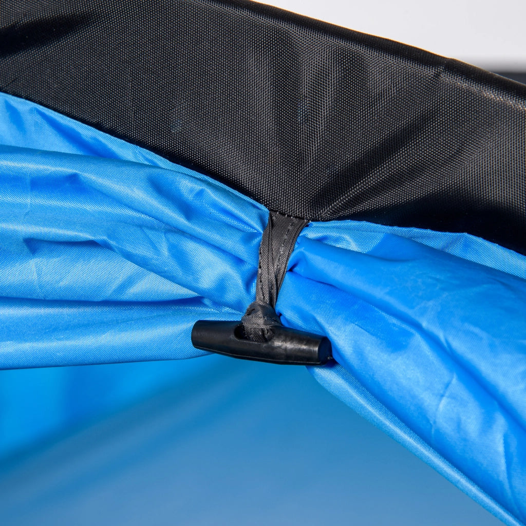 Tenda a tunnel per 2-3 persone, tenda da campeggio 190T con picchetti, in fibra di vetro e poliestere, azzurra, 426x206x154 cm