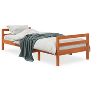 Letto singolo | Letto per adulti | Letto senza Materasso Marrone Cera 80x200 cm Legno di Pino