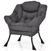 Poltrona moderna 75 x 81 x 94,5 cm seduta ergonomica e imbottita design chic in tessuto poliestere grigio 20_0011265